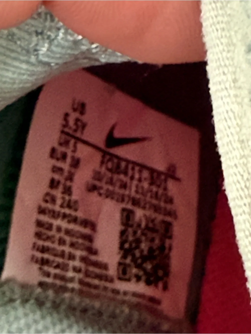 Kids Grey Athletic Shoes with Pink Swoosh and Teal Sole